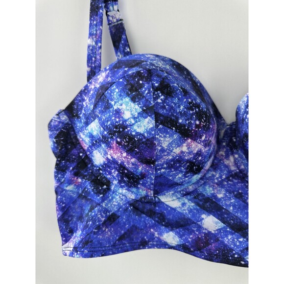 Torrid Bikini Set 2-Piece Geo Swimsuit Galaxy Space Print Women's Plus Size 1 1X - Picture 4 of 16